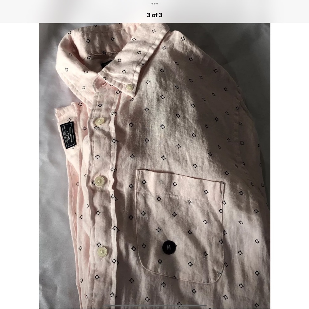 Pink Patterned Button-Up Shirt - Picture 3 of 3